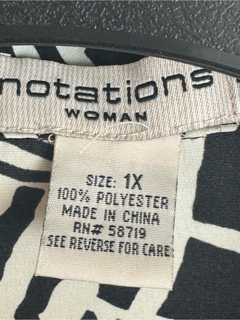Notations Woman Vintage Geometric Shirt Jacket Top 1X Black White Shoulder Pads - Picture 3 of 13